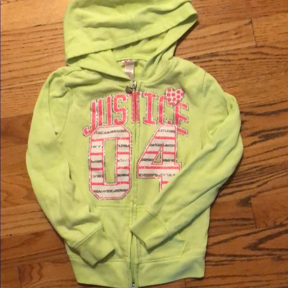 Justice zip up hoodie